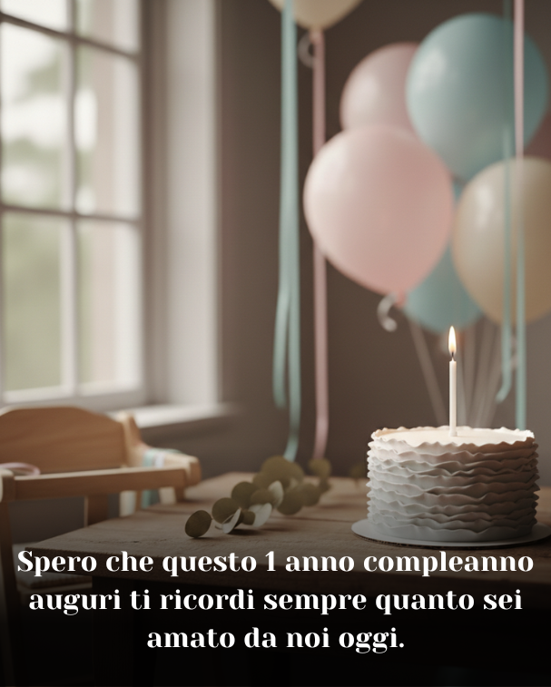 Spero che questo 1 anno compleanno auguri ti ricordi sempre quanto sei amato da noi oggi