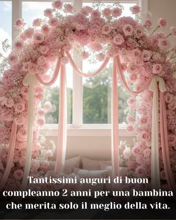 Tantissimi auguri di buon compleanno 2 anni per una bambina che merita solo il meglio della vita