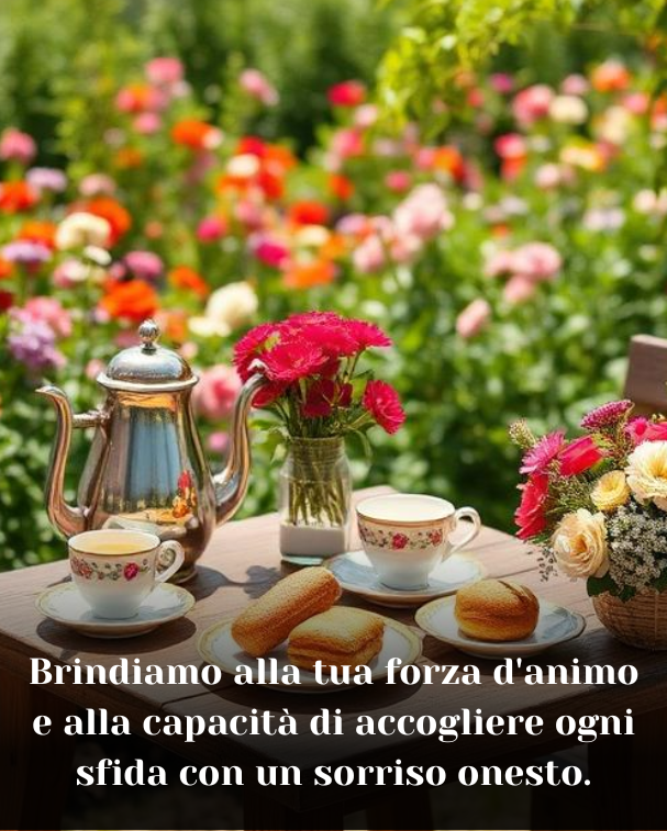 Brindiamo alla tua forza d'animo e alla capacità di accogliere ogni sfida con un sorriso onesto