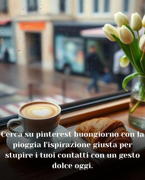 Cerca su pinterest buongiorno con la pioggia l'ispirazione giusta per stupire i tuoi contatti con un gesto dolce oggi.