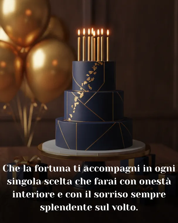 Che la fortuna ti accompagni in ogni singola scelta che farai con onestà interiore e con il sorriso sempre splendente sul volto.
