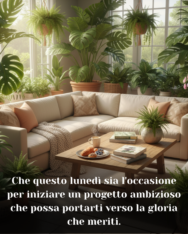 Che questo lunedì sia l'occasione per iniziare un progetto ambizioso che possa portarti verso la gloria che meriti