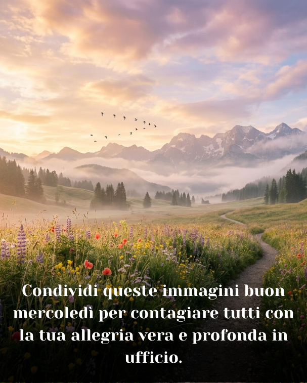 Condividi queste immagini buon mercoledì per contagiare tutti con la tua allegria vera e profonda in ufficio