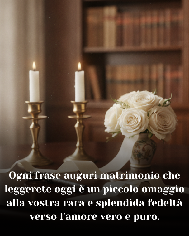 Ogni frase auguri matrimonio che leggerete oggi è un piccolo omaggio alla vostra rara e splendida fedeltà verso l'amore vero e puro.