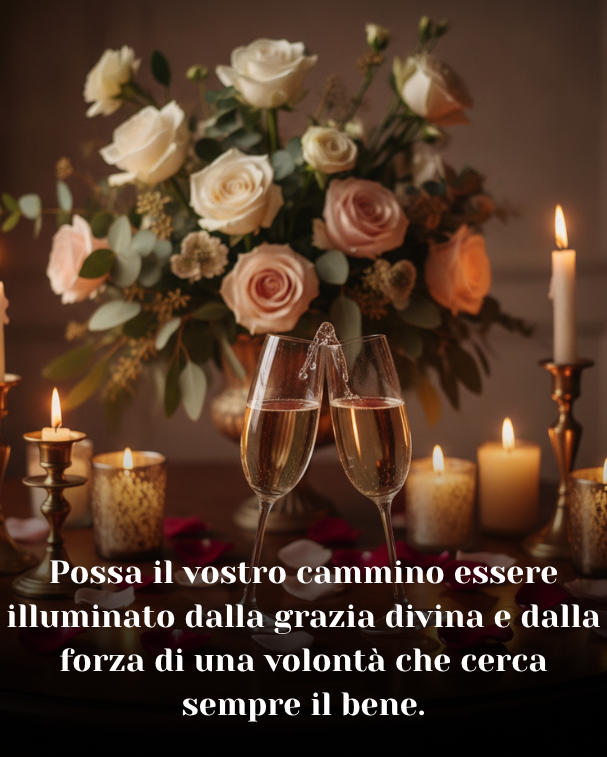 Possa il vostro cammino essere illuminato dalla grazia divina e dalla forza di una volontà che cerca sempre il bene.