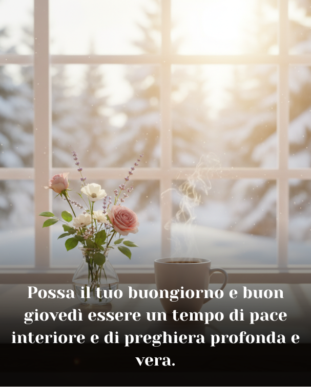 Possa il tuo buongiorno e buon giovedì essere un tempo di pace interiore e di preghiera profonda e vera