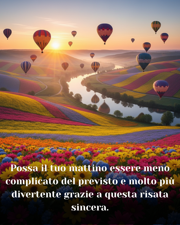 Possa il tuo mattino essere meno complicato del previsto e molto più divertente grazie a questa risata sincera