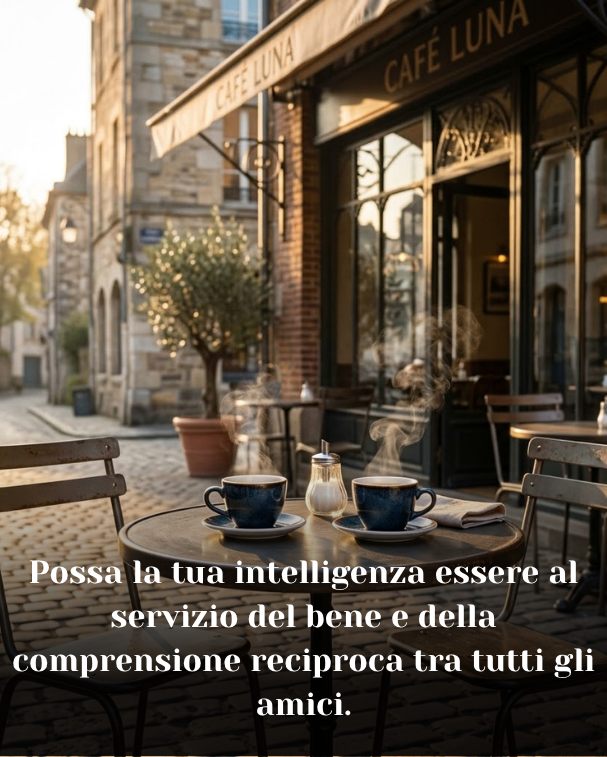 Possa la tua intelligenza essere al servizio del bene e della comprensione reciproca tra tutti gli amici