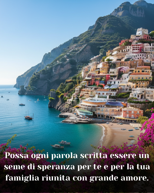 Possa ogni parola scritta essere un seme di speranza per te e per la tua famiglia riunita con grande amore