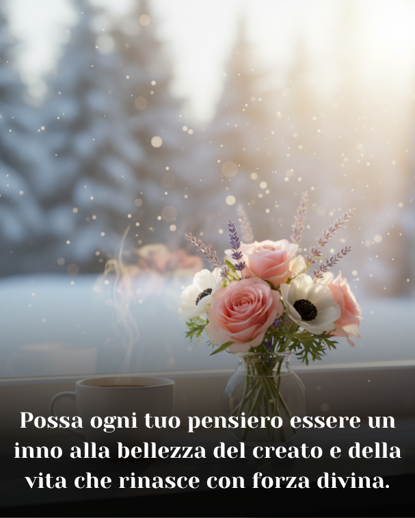 Possa ogni tuo pensiero essere un inno alla bellezza del creato e della vita che rinasce con forza divina