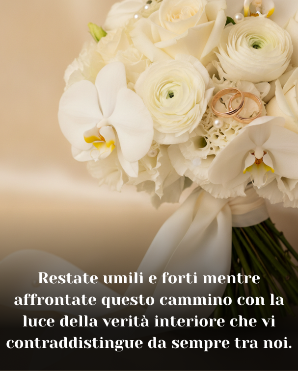 Restate umili e forti mentre affrontate questo cammino con la luce della verità interiore che vi contraddistingue da sempre tra noi.