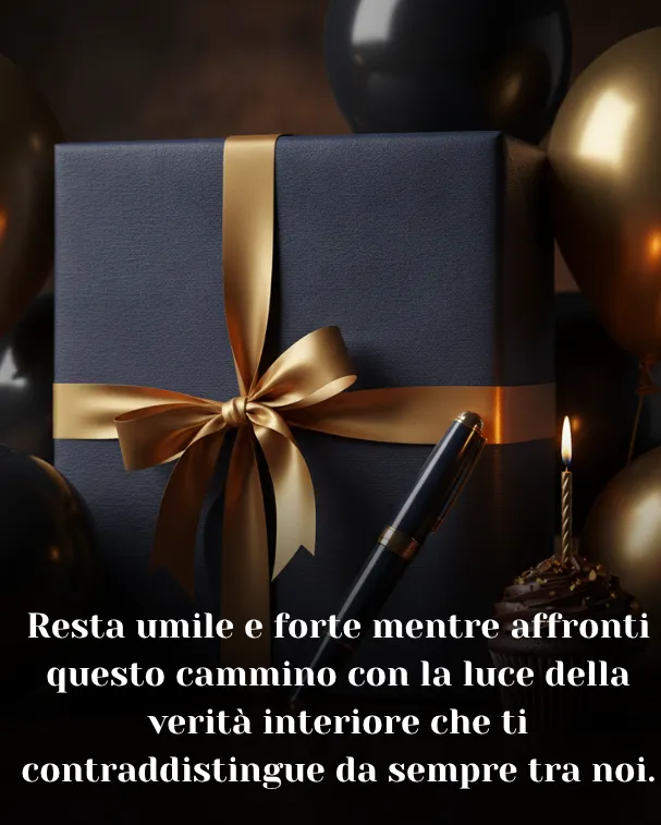 Resta umile e forte mentre affronti questo cammino con la luce della verità interiore che ti contraddistingue da sempre tra noi.