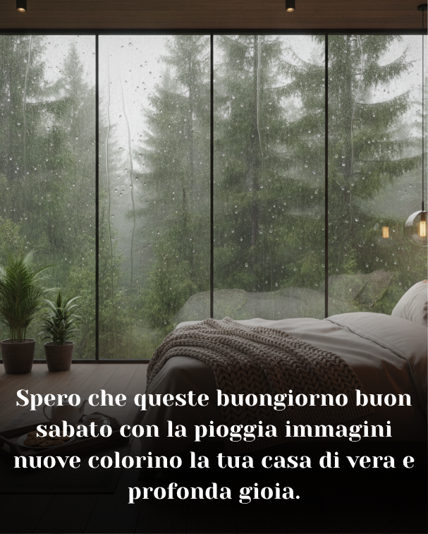 Spero che queste buongiorno buon sabato con la pioggia immagini nuove colorino la tua casa di vera e profonda gioia.