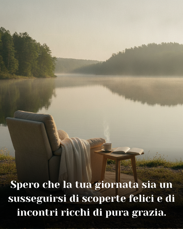 Spero che la tua giornata sia un susseguirsi di scoperte felici e di incontri ricchi di pura grazia