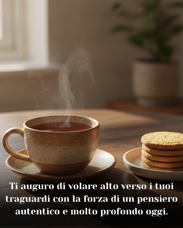 Ti auguro di volare alto verso i tuoi traguardi con la forza di un pensiero autentico e molto profondo oggi