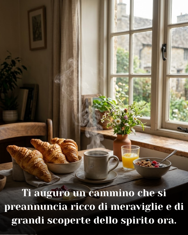 Ti auguro un cammino che si preannuncia ricco di meraviglie e di grandi scoperte dello spirito ora