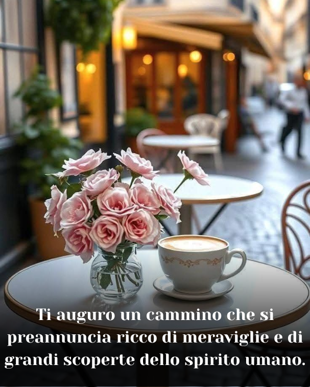 Ti auguro un cammino che si preannuncia ricco di meraviglie e di grandi scoperte dello spirito umano