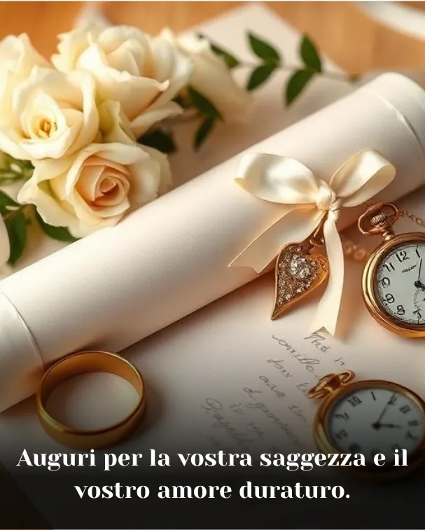 Auguri per la vostra saggezza e il vostro amore duraturo