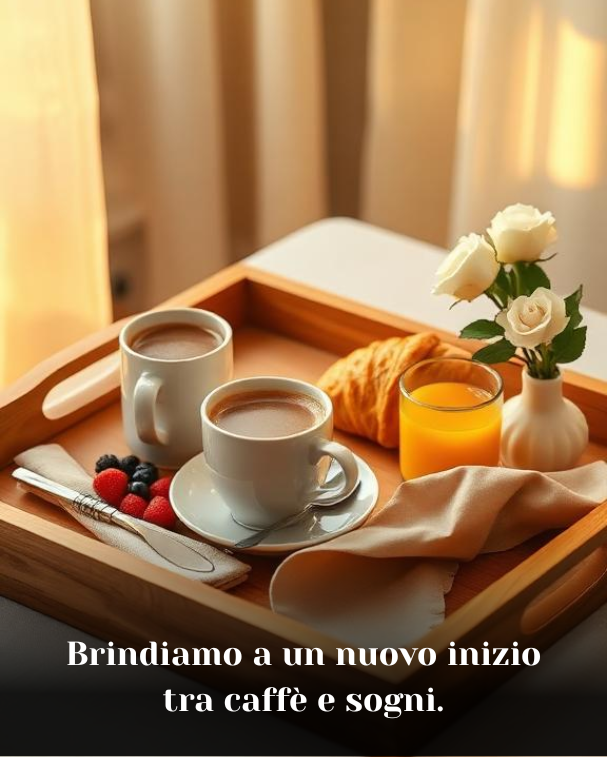 Brindiamo a un nuovo inizio tra caffè e sogni
