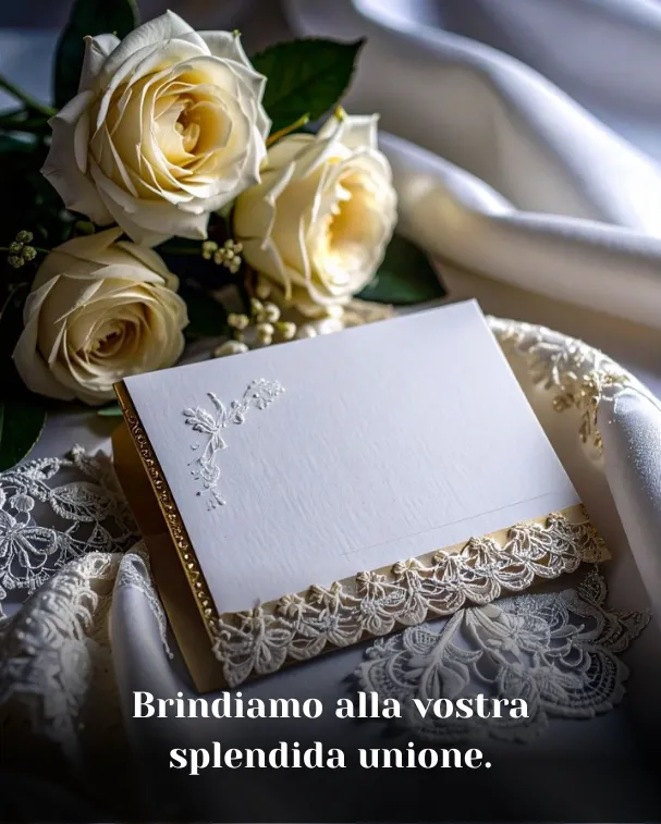 Brindiamo alla vostra splendida unione