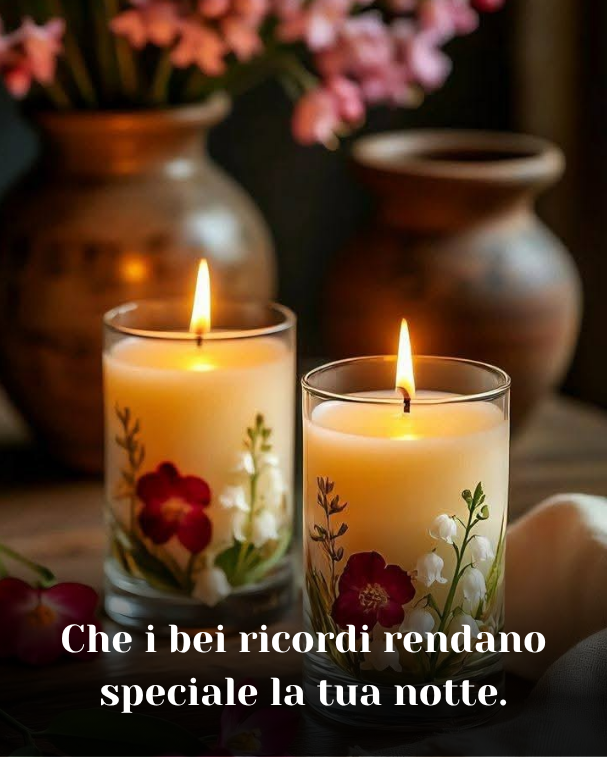 Che i bei ricordi rendano speciale la tua notte