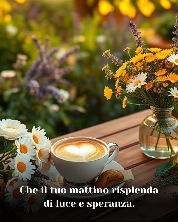 Che il tuo mattino risplenda di luce e speranza