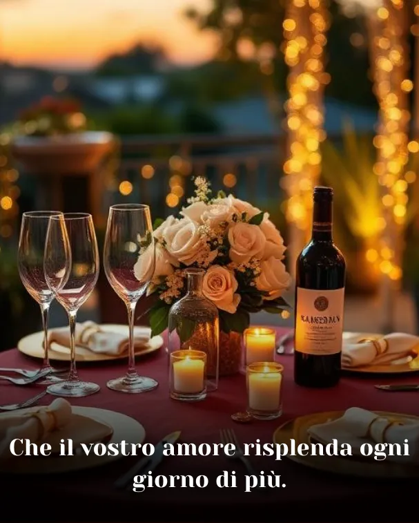 Che il vostro amore risplenda ogni giorno di più