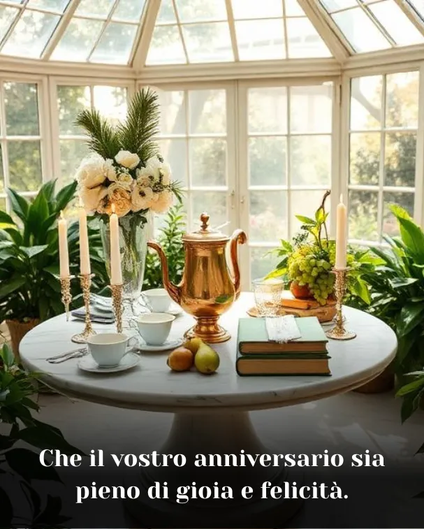 Che il vostro anniversario sia pieno di gioia e felicità