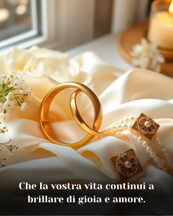 Che la vostra vita continui a brillare di gioia e amore