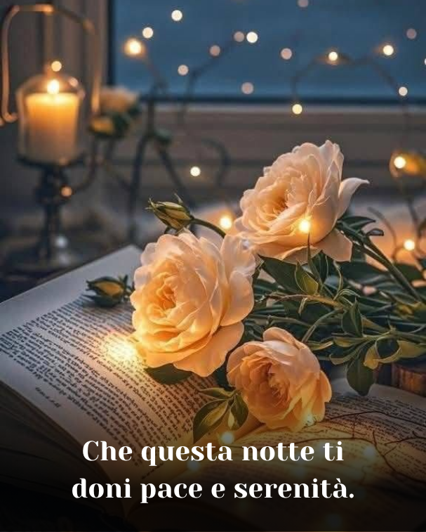 Che questa notte ti doni pace e serenità