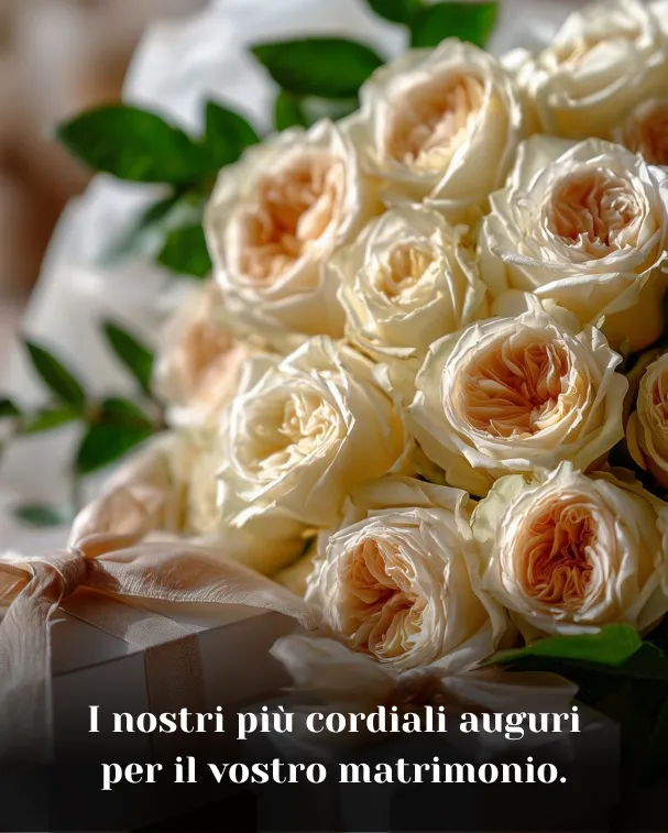 I nostri più cordiali auguri per il vostro matrimonio