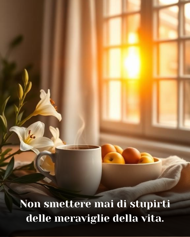 Non smettere mai di stupirti delle meraviglie della vita