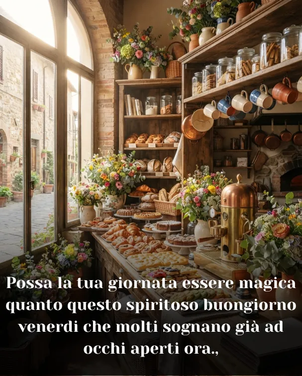 Possa la tua giornata essere magica quanto questo spiritoso buongiorno venerdi che molti sognano già ad occhi aperti ora.,