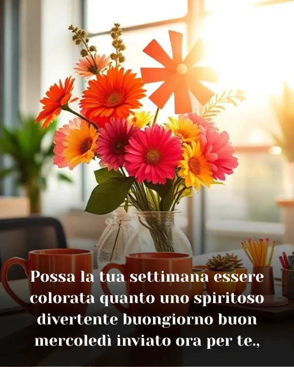 Possa la tua settimana essere colorata quanto uno spiritoso divertente buongiorno buon mercoledì inviato ora per te.,