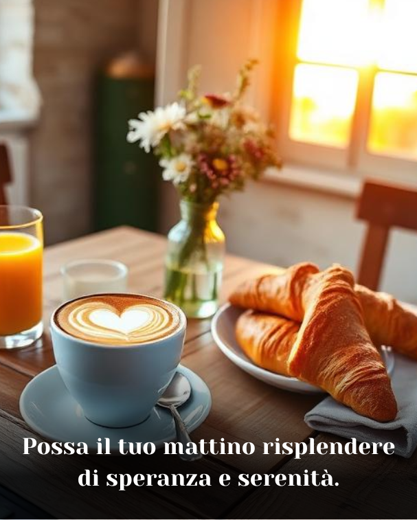 Possa il tuo mattino risplendere di speranza e serenità
