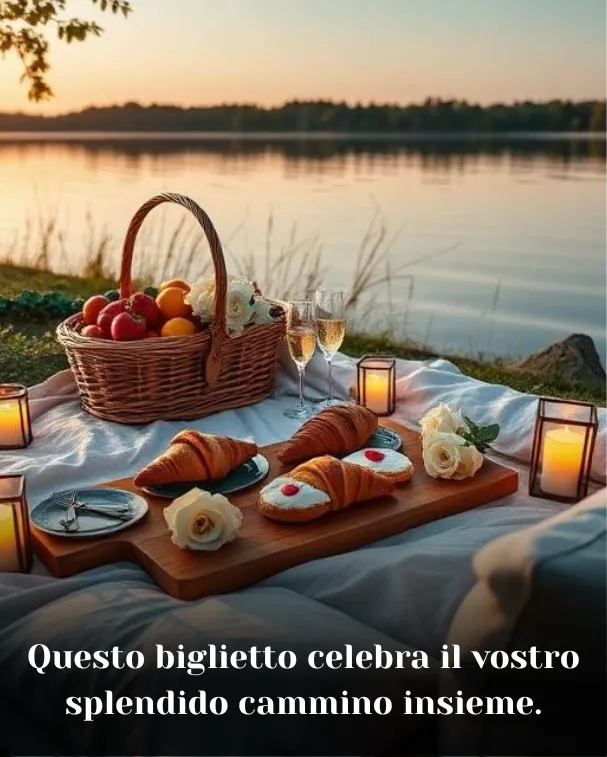 Questo biglietto celebra il vostro splendido cammino insiemec