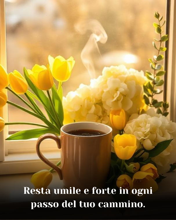 Resta umile e forte in ogni passo del tuo cammino