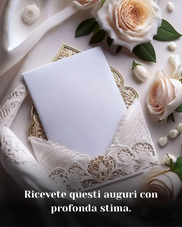 Ricevete questi auguri con profonda stima