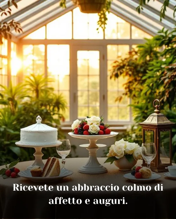 Ricevete un abbraccio colmo di affetto e auguri