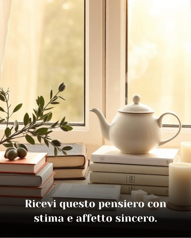 Ricevi questo pensiero con stima e affetto sincero