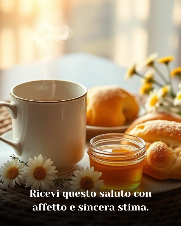 Ricevi questo saluto con affetto e sincera stima