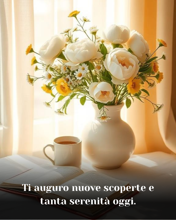 Ti auguro nuove scoperte e tanta serenità oggi