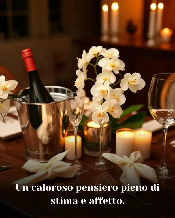 Un caloroso pensiero pieno di stima e affetto