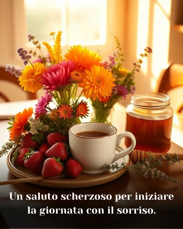 Un saluto scherzoso per iniziare la giornata con il sorriso