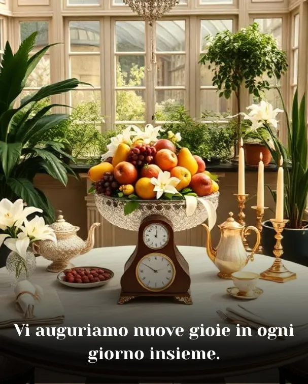 Vi auguriamo nuove gioie in ogni giorno insieme