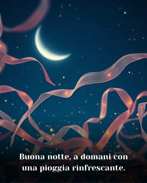 Buona notte, a domani con una pioggia rinfrescante