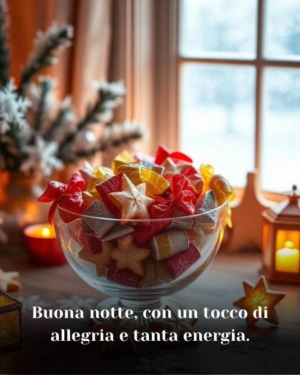 Buona notte, con un tocco di allegria e tanta energia