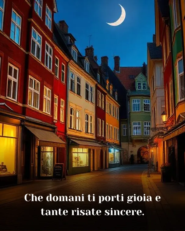 Che domani ti porti gioia e tante risate sincere