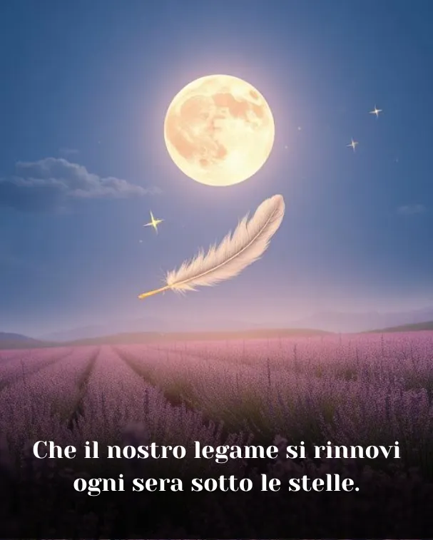 Che il nostro legame si rinnovi ogni sera sotto le stelle