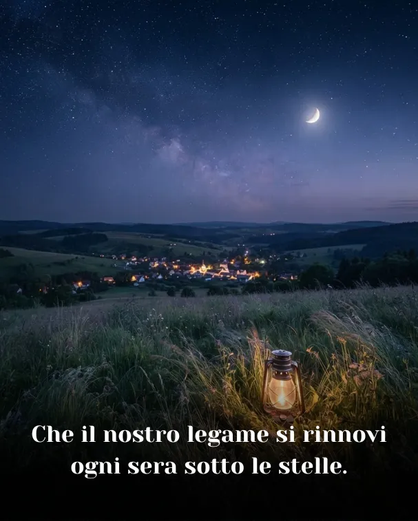 Che il nostro legame si rinnovi ogni sera sotto le stelle